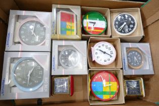 Boxed Westclox alarm clocks