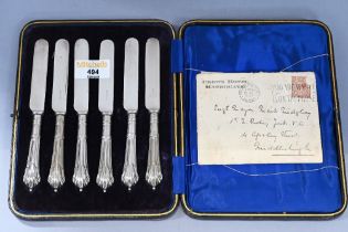 Silver handled butter knives