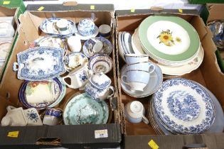 Two boxes of crockery, tureens,