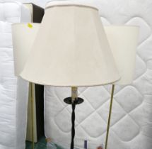 Three mismatched standard lamps