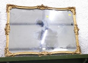 Gilt framed rectangular mirror,