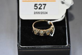 Yellow metal ring, size L, weight 2.