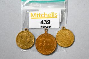 Three royal commemorative medallions