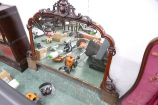 Victorian mahogany mirrored dresser back