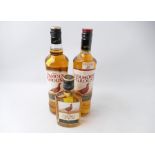 Two 70 cl and one 200 ml bottles of Famous Grouse Whisky