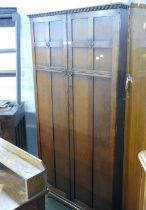 Priory style oak wardrobe