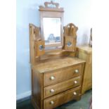 Victorian pine dressing table
