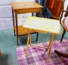 Oak occasional table and folding table