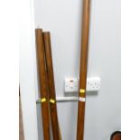 Wooden curtain poles,