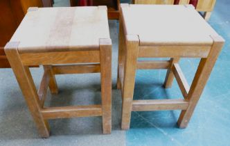 Two oak occasional tables