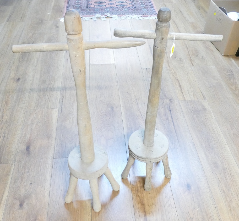 Two wooden possers