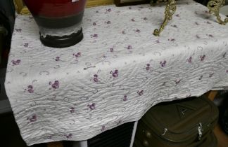 Purple floral quilt