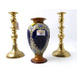 Royal Doulton Lambeth Ware vase, height 19 cm,