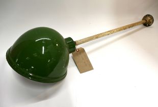 Industrial railway green enamelled over-