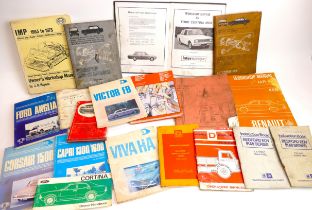 Quantity of vintage car workshop manuals