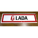 Large perspex advertising sign for Lada,