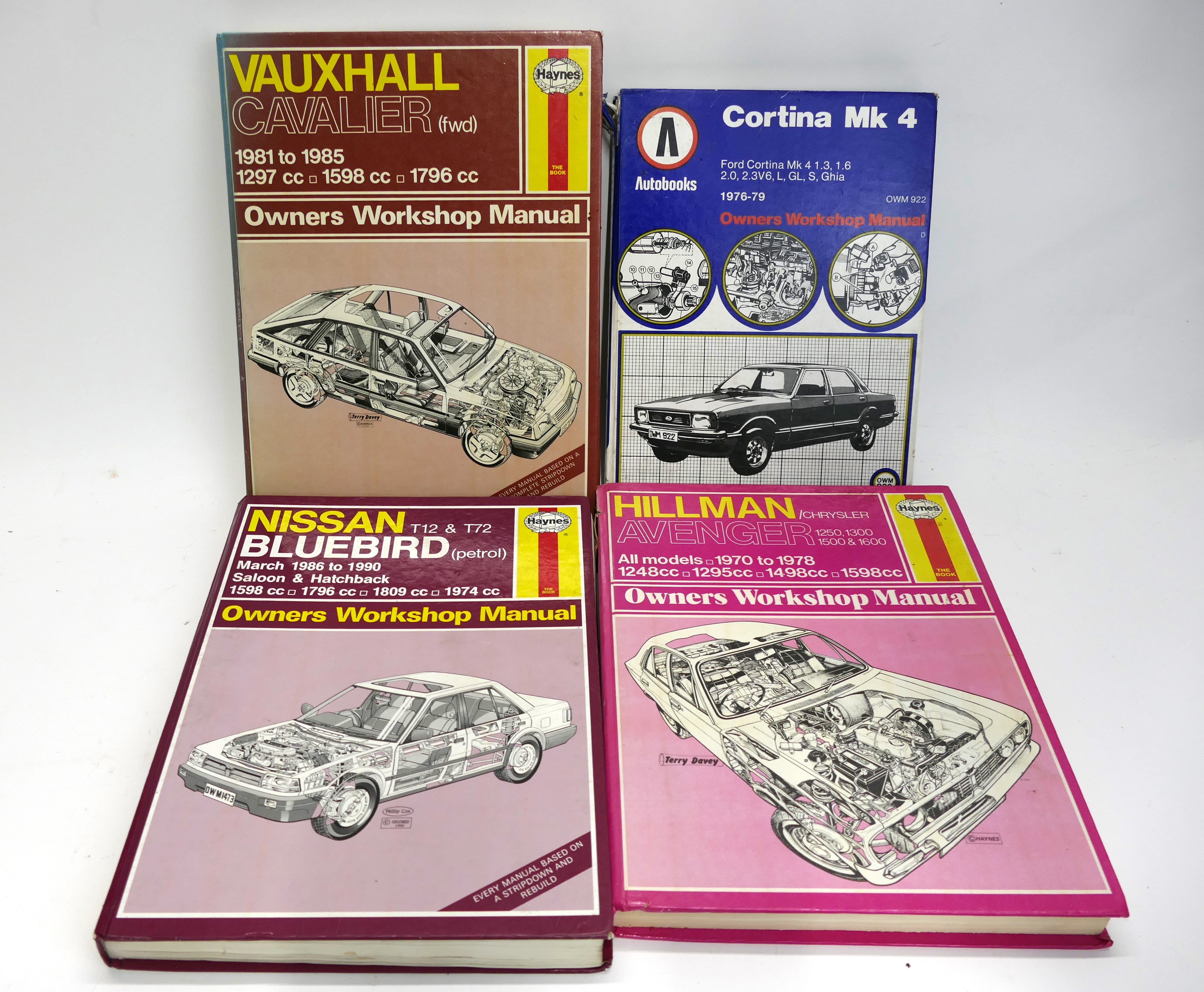 Four Haynes car manuals, Hillman Avenger