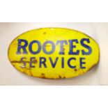 Rootes Service tinplate advertising sign