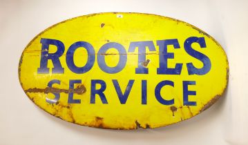 Rootes Service tinplate advertising sign