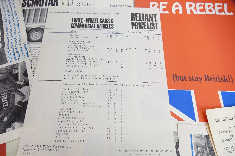 Bundle of Reliant Motor Company ephemera - Image 4 of 4