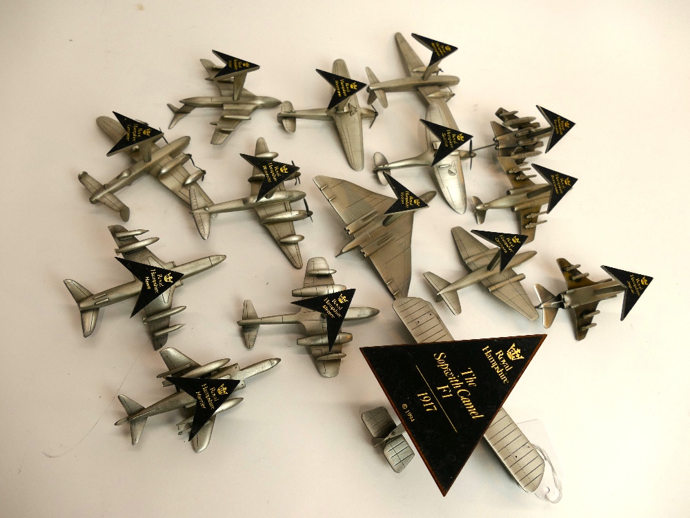 Royal Hampshire pewter model planes incl - Image 4 of 4