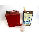 Esso Blue 1 Gallon Paraffin tin with spo