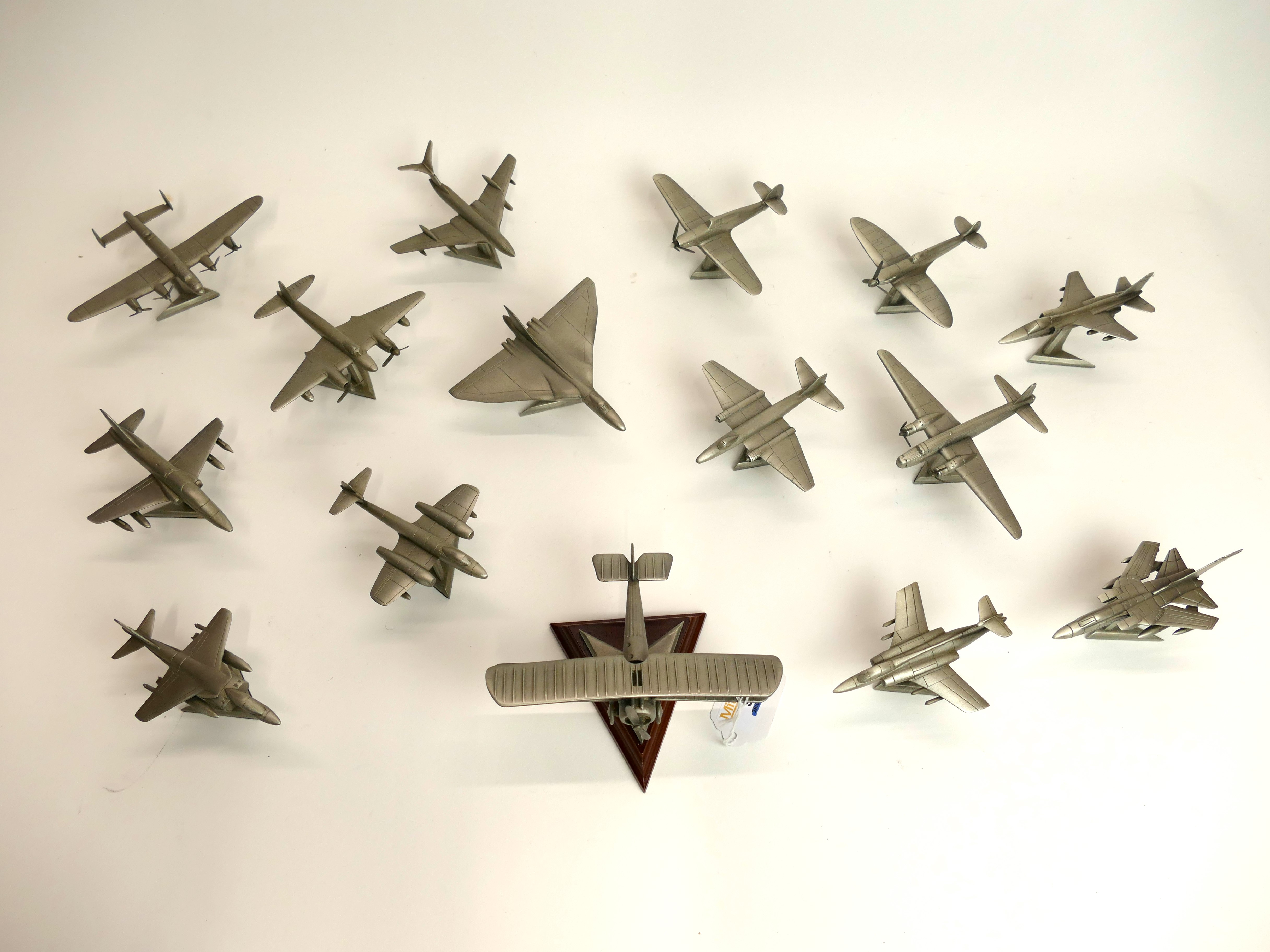 Royal Hampshire pewter model planes incl