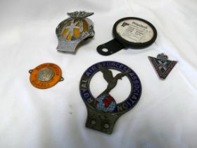 Four car badges, John Morris Motor Engin
