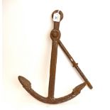 Small iron anchor, length 45 cm