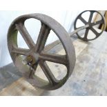 Pair of industrial cast iron mining coal