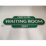 Reproduction cast metal railway sign 'First Class Waiting Room Only',