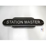 Reproduction cast metal railway sign, 'S