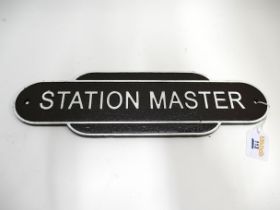 Reproduction cast metal railway sign, 'S