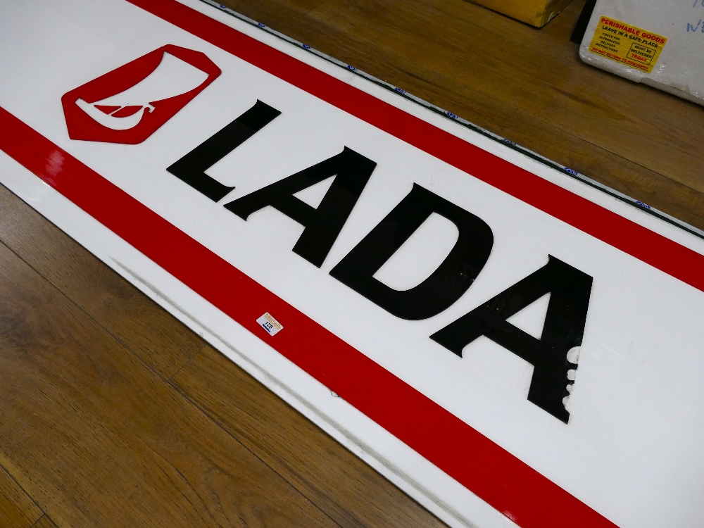 Large perspex advertising sign for Lada, - Image 2 of 2