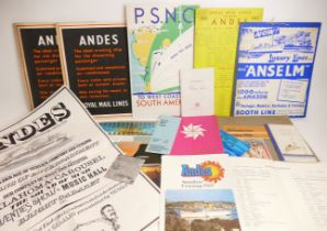 1960's cruise liner memorabilia and ephe