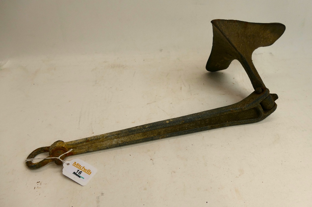 1920's metal boat/yacht CQR single fluke - Image 4 of 5