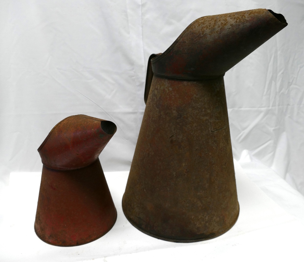 Two oil jug pourers (44 cm 10 litre and - Image 2 of 3