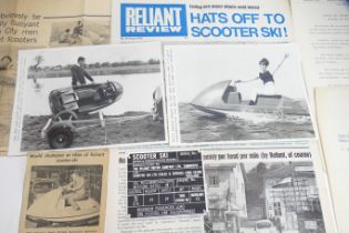 Bundle of Reliant Scooter Ski ephemera.