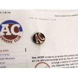 Enamel AC Owners Club badge, diameter +/