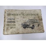 Scarce Owners Handbook Consul Cortina de