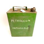 Petroleum Inflammable green fuel can wit