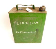 Petroleum Inflammable green fuel can wit