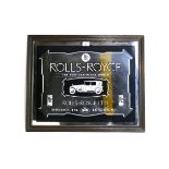 Rolls Royce advertising mirror, black an