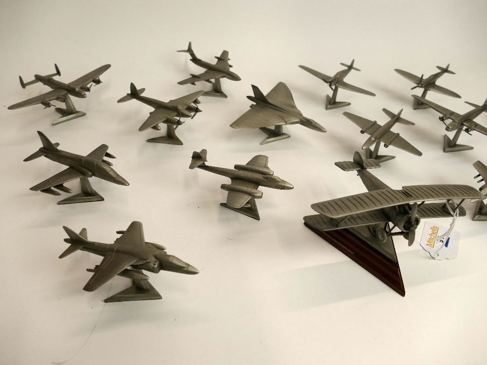 Royal Hampshire pewter model planes incl - Image 2 of 4