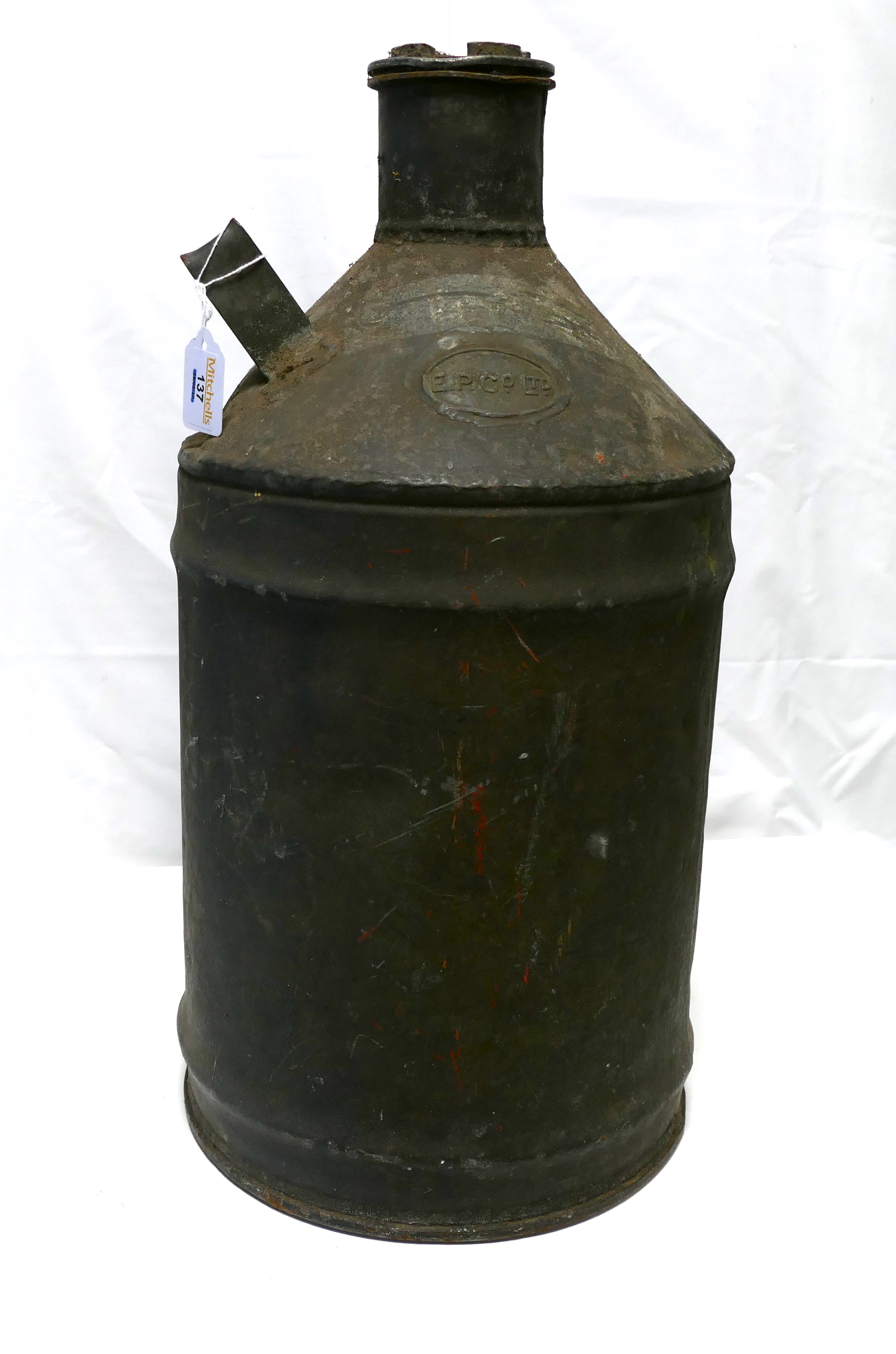Galvanised EP Co Ltd Oil can, height +/-