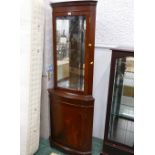 Reproduction corner cupboard with mirror glazing