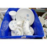 Box of Wedgwood Ice Rose pattern cups, plates, milk jugs, sugar,