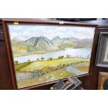 Indistinctly signed oil painting of Ennerdale,