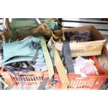 Two boxes of gardening gloves (as new), rucksacks,