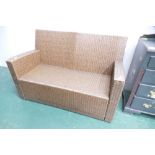 WITHDRAWN - Modern woven two seater garden settee